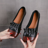 Women Flats Retro Shoes New Shallow Mouth Shoes Retro Slip On Fashion All-Match Women Shoes Women Casual Fashion Chaussure