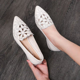 New Mid Heel Casual Shoes for Women Heels Wedding Hollow Out Black Square Heel Formal Shoes Work Lady Fall Zapatilla