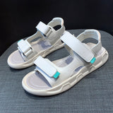 Sandals, Women's Summer 2024 New Fashion Casual Flat Soft Leather Soft Sole Beach Women's Shoes, Platform
