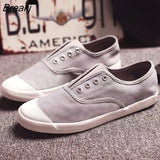Men Canvas Shoes Fashion Slip on Men's Vulcanized Shoes Flat Casual Shoes Male Sneakers Summer Breathable Cloth
