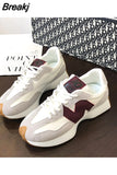 New Spring and Autumn Womens Luxury Sneakers New Color Matching Fashion Trendy Thick-soled Casual Sneakers Zapatillas