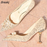 Women Shoes High Heels 2023 New Women Pumps Sequins High Heels Women Shoes Sexy Ladies Wedding Party Bow Tie Stiletto