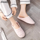 2022 Women Home Slippers For Indoor Bedroom House Soft Bottom Cotton Warm Shoes Adult Guests