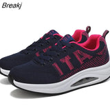 Woman Vulcanize Shoes Platform Casual Sneakers Women Shoes Flats Mesh Breathable Running Shoes Chunky Summer Sports