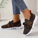 Brown Knit Breathable Sneakers Shoes Women 2024 New Soft Sole Platform Flats Woman Plus Size 43 Non Slip Casual