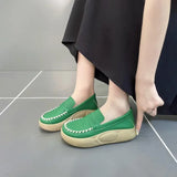 Footwear Low Leather High on Platform Shoes for Women Loafers White Casual Daily Routine Autumn Offer Korean Fashion