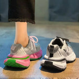 For Women Causal Sneakers Platform Shoes Fling Sneakers Basket Lace-Up Casual Chunky Shoes Plus Size43 Zapatos De