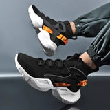 Men Sneakers High Top Sock Shoes Breathable Sports Walking Shoes Thick Bottom Men Casual Shoes Large Size
