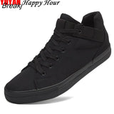 Mens Canvas Shoes Fashion Cool Street Sneakers Breathable Men's Casual Shoes Male Brand Classic Black White Shoes