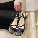 Women's Sandals Summer Footwear High Heels Luxury Designer Shoes Block Heel Low and Elegant Casual Medium Dresses on Offer