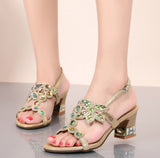 The Summer Of 2024, The New Water Drill Sandals And Slippers Are Fashionable For Women To Wear Middle Heels With Comfortable, Non-Skid And Thick