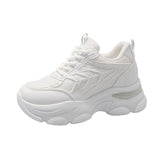Breakj Heightening Women's Single Shoes 2025 Spring New Breathable Old Shoes Thick Sole Mesh Small Sports Casual