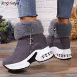 Women Warm Sneakers Platform Snow Boots Ankle Boots Female Causal Shoes Ankle Boots for Women Ladies Boots sneakers