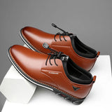 Men Dress Shoes Cowhide Leather Shoes Men's Comfortable Low-top British Casual Shoe Platform Shoes Man Formal