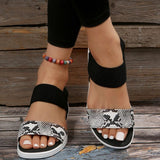 Print Wedge Sandals for Women Summer 2023 Fashion Non Slip Beach Shoes Woman Lightweight Causal Sports Sandalias