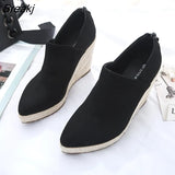 Fashion High Heels Women Party Shoes Brand Model Shoes Elegant Ladies Wedges 10cm Super High Women Pumps