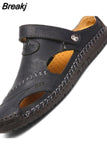 Sandals Men Leather Classic Roman Sandals 2023 Slipper Outdoor Sneaker Beach Rubber Flip Flops Men Water Trekking