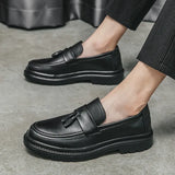 Men Casual Leather Shoes outdoor Slip on Fashion Italian Moccasins Luxury Brand Loafers fashion Business men