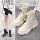 Martin Boots White 2024 New Summer Thin Retro Large Size Korean Version Handsome Locomotive Short