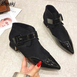 Office Lady Shoes Women Ankle Boots Pointed toe Women Party Shoes Fashion Brand Ladies Boots Woman Modern Botas