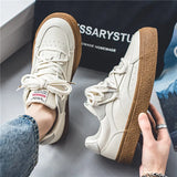 Hot Sale Leather Shoes Men Skateboard Shoes Platform Comfortable Casual Walking Streetwear Teenager Men Vulcanize