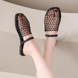 Breakj Street High-Value Net Woven Bun Head Drag Summer New Simple Word With Round Head Flat Cool