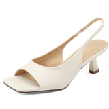 Fashion Concise Women Sandals Summer Party Office Ladies Wedding Pumps Genuine Leather High Heels Shoes