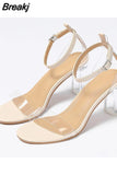 High Heeled Women Sandals 2023 New Fashion Spring Summer Simply Sandals Shoes European Style Fashion Buckle Strap