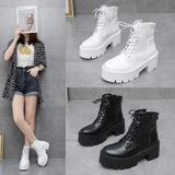 Breakj With Martin Boots Women 2023 Early Autumn New Net Red Thick And Thick Bottom Locomotive Boots Martin