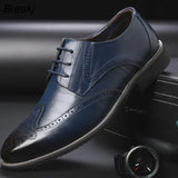 Tan / Black / Brown Dress Shoes Mens Business Shoes Genuine Leather Oxford Social Shoes Boys Prom Shoes