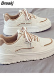 Platform Running Sneakers Women Tennis shoes Woman Walking Chunky Sneakers white Casual Slip on Vulcanized