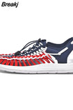 Men Sandal 2023 New Summer Weave Breathable Sandals Fashion Soft Flat Outdoor Beach Vacation Light Casual