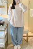Women Winter Flannel Pajama woman pajamas Set Winter Warm Sleepwear Nightwear Female Larger Size Pijamas Suit Coral Fleece