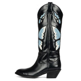 Breakj Large-Size Coarse And High-Sleeve Sleeve Butterfly Western Cowboy Boots