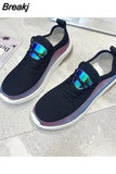New Fashion Summer and Autumn Woven Breathable Sneakers Women Lace Up Designer Comfort Casual Shoes on