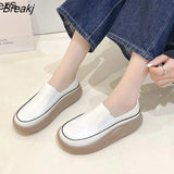 Women's Shoes 2023 Summer New Women's Round Toe Flat Shoes Platform Bottom Fashion All-match Comfortable Thick-soled