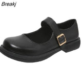 Fashion Buckle Bow Platform Mary Jane Shoes for Women Thick Heel Square Toe Lolita Shoes Woman Lovely Cosplay Heels