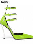 Heel Shoes For Women Slingback Summer Pointed Toe Ladies Sandals Stiletto Sexy Nightclub Party High Heels Single