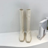 Boots And Velvet Boots 2024 New Knight Boots White Boots Online Celebrity Skinny Boots Online Celebrity