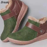 Shoe Woman Boot 2023 Winter Wedge-heeled Platform Ankle Boots Fashion Rivet Rhinoceros-velvet Thermal