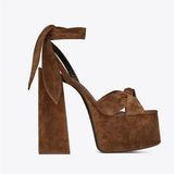 Women's Sandals High Platfrom Chunky Heels Shoes Summer Peep Toe Ankle Strap High Heels Party Shoes Sandalia