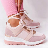 New Women Chunky Sneakers Solid Color Platform Shoes Thick Bottom Zipper Women's Vulcanized Shoes Sneakers Zapatos De