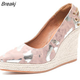 High Heels Women Party Shoes Elegant Ladies Wedges Brand Women Pumps Wedge Heel 10cm Plus Size 42