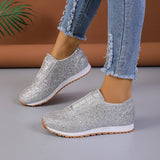 Breakj New Sequins Sports Leisure Shallow Mouth Flat Bottom Round Head And One Foot Pedal Women's
