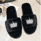2023 Womens Fur Slipper Winter Shoes Big Size Home Autumn Plush Indoor Warm Fluffy Shoe Ladies Comfortable Slippers