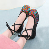 Breakj Lace Dance Shoes Beef Tendon Embroidered Summer Sandals Single Shoes