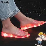 New Glowing Crystal Women Slippers Fashion Summer Fashion Luminous Slippers Women Cute Funny Gift Party Crystal