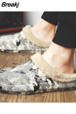 Men Cotton Slipper Winter New Thick-soled EVA Soft Bottom Waterproof Detachable non-slip Unisex Female Home Fashion