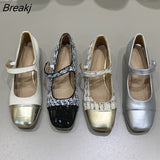 Jane Shoes Flat Shoes for Women 2023 Designer Luxury Elegant Party Sandals Elegant Woman Heels