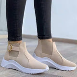 Women Sneakers Trainers Platform Shoes Slip On Woman Buckle Zapatos De Mujer Ladies Vulcanize Big